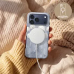 Bloemen - Illustratie - Blauw Toughcase MagSafe Apple iPhone 17 Pro Max klein -USP_MagsafeV