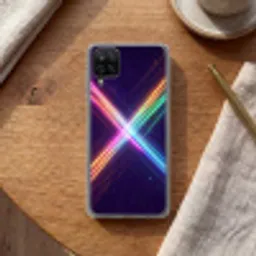 Kruisen - Lasterstralen - Neon Telefoonhoesje Samsung Galaxy A12 klein -sfeer1