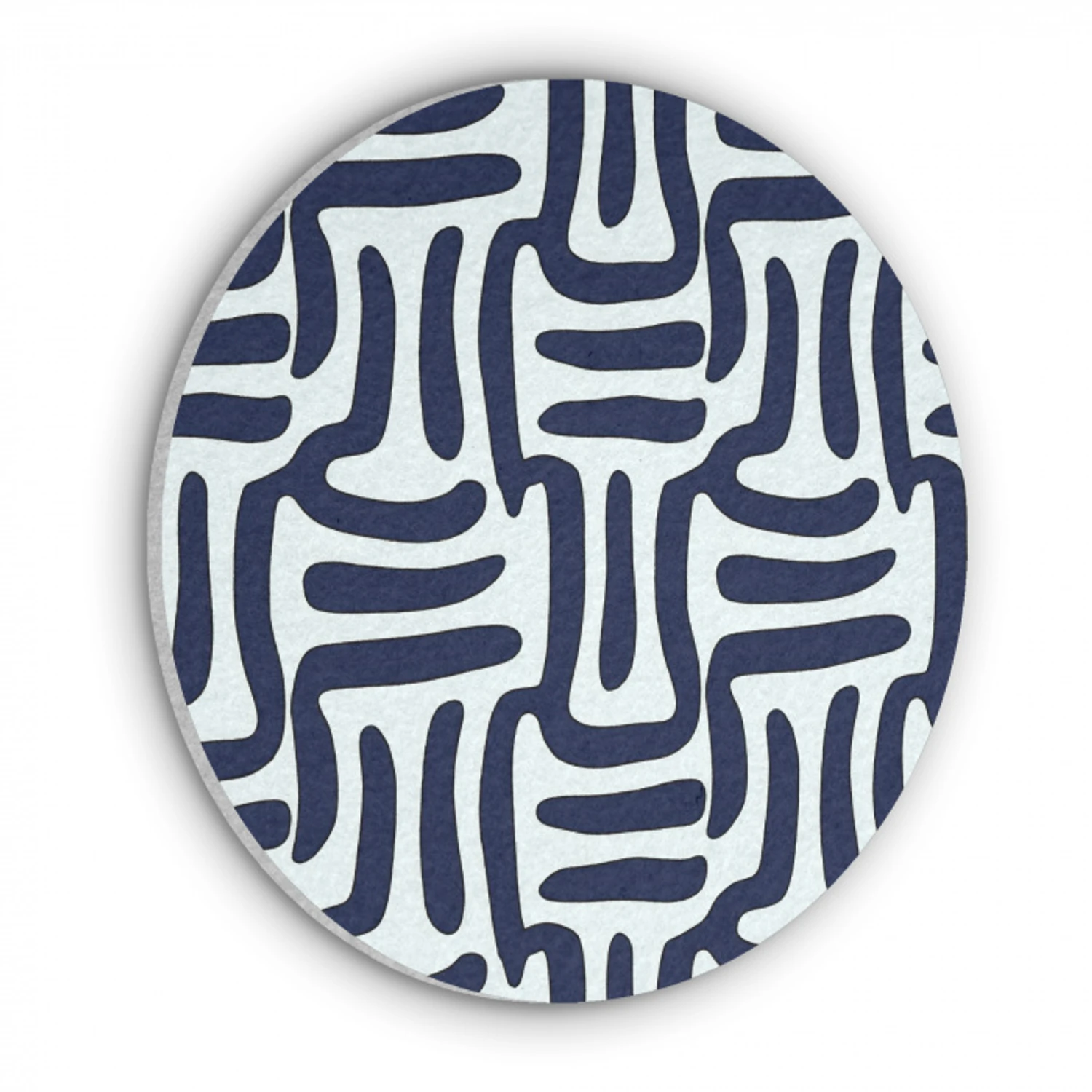 Abstract - Modern - Blauw Akoestische PET Vilt - Rond klein 838 -3d