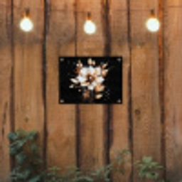Bloem - Verf - Goud - Graffiti - Modern tuinposter los doek klein -sfeer1
