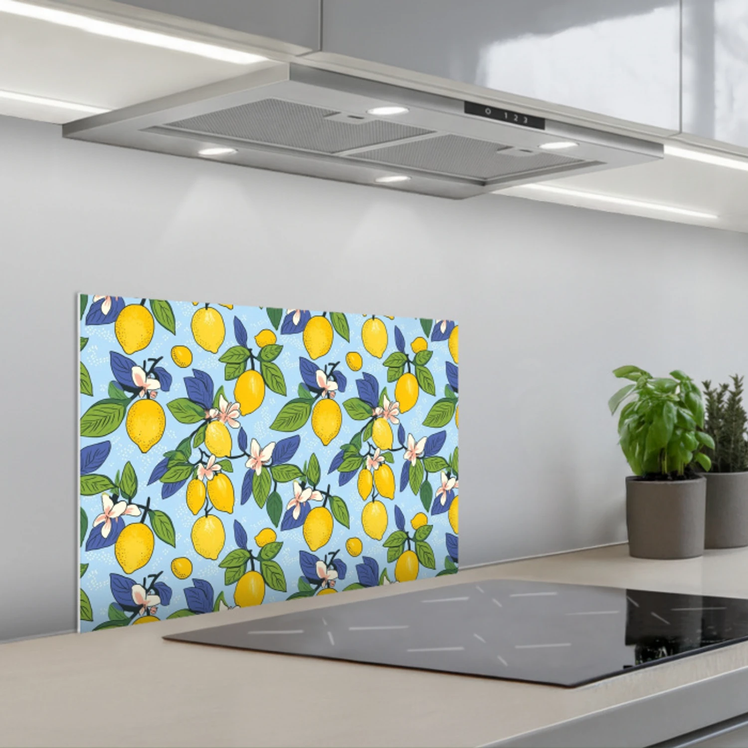 Illustratie - Citroen - Patroon keuken achterwand spatscherm klein 900 -3d_schuin