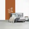 Sinaasappel - Getekend - Bladeren - Bruin fotobehang vinyl groot -slaapkamer