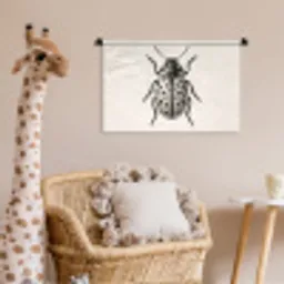 Kever - Insect - Vintage Wandkleed katoen klein -wsfeer5_kind