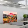Zonsondergang - Bergvallei - Contrast keuken achterwand spatscherm klein -3d_schuin