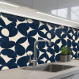 Modern - Geometrisch - Blauw keuken achterwand 2 middel 871 -3d_schuin