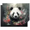 Panda - Wilde dieren - Bloemen - Natuur Inductie beschermer vinyl 3mm groot -3d