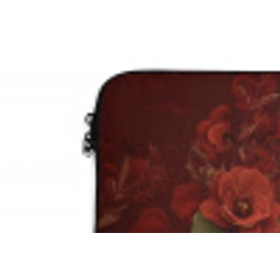 Bloemen - Dieprood - Zonnebril - Vrouw laptophoes neopreen klein -detail