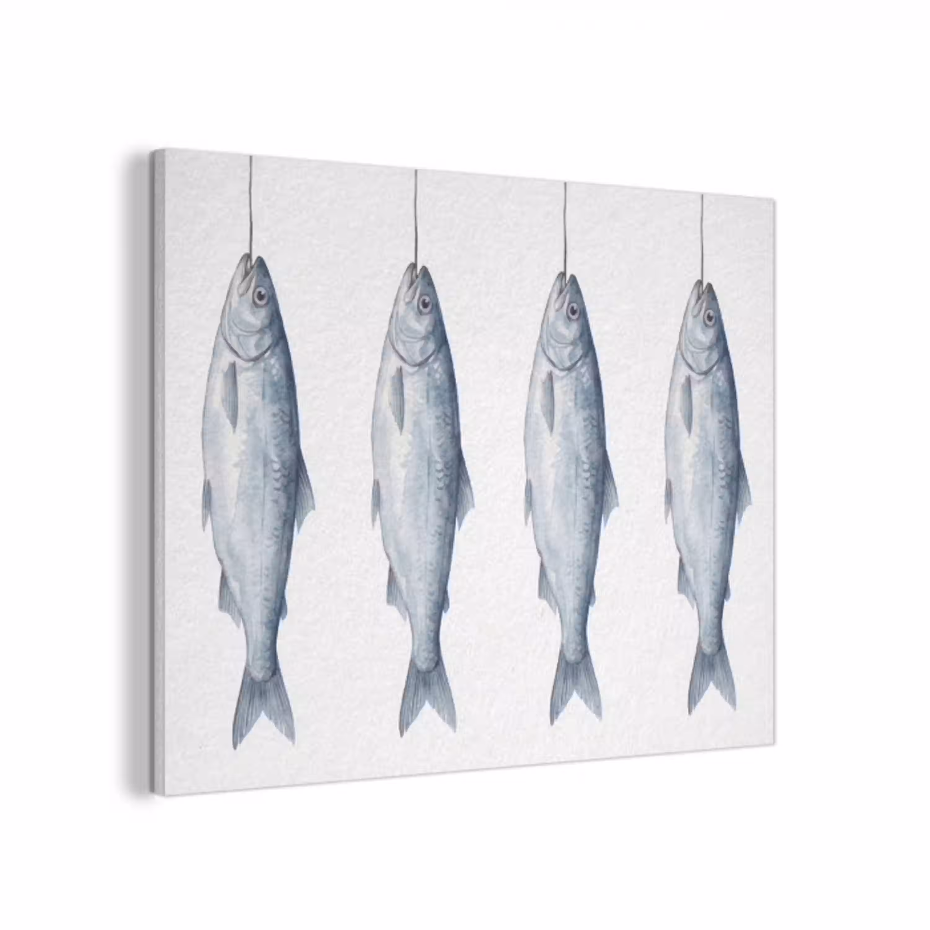 Vissen - Illustratie - Delfts - Blauw PET vilt klein -3d