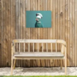 Parkiet - Vogel - Koksmuts - Cute Tuinposter op houten frame 2 cm dik klein -sfeer4