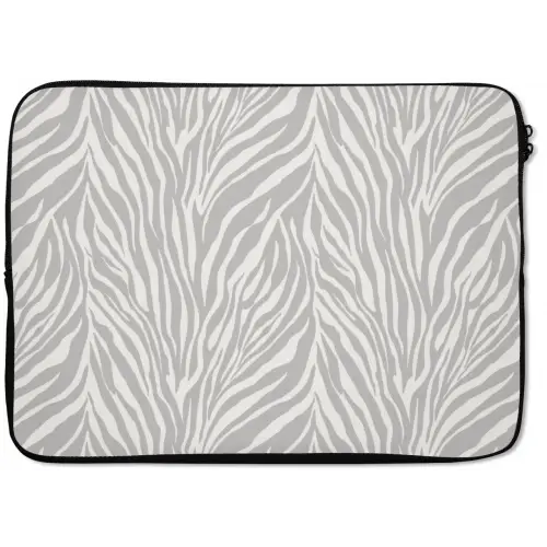 Zebra - Motief - Grijs laptophoes neopreen klein 279 -zkaufland3dotto