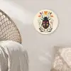 Bloemen - Oranje - Planten - Sierlijk Wandcirkel kunststof plaat 5mm dik klein -sfeer5
