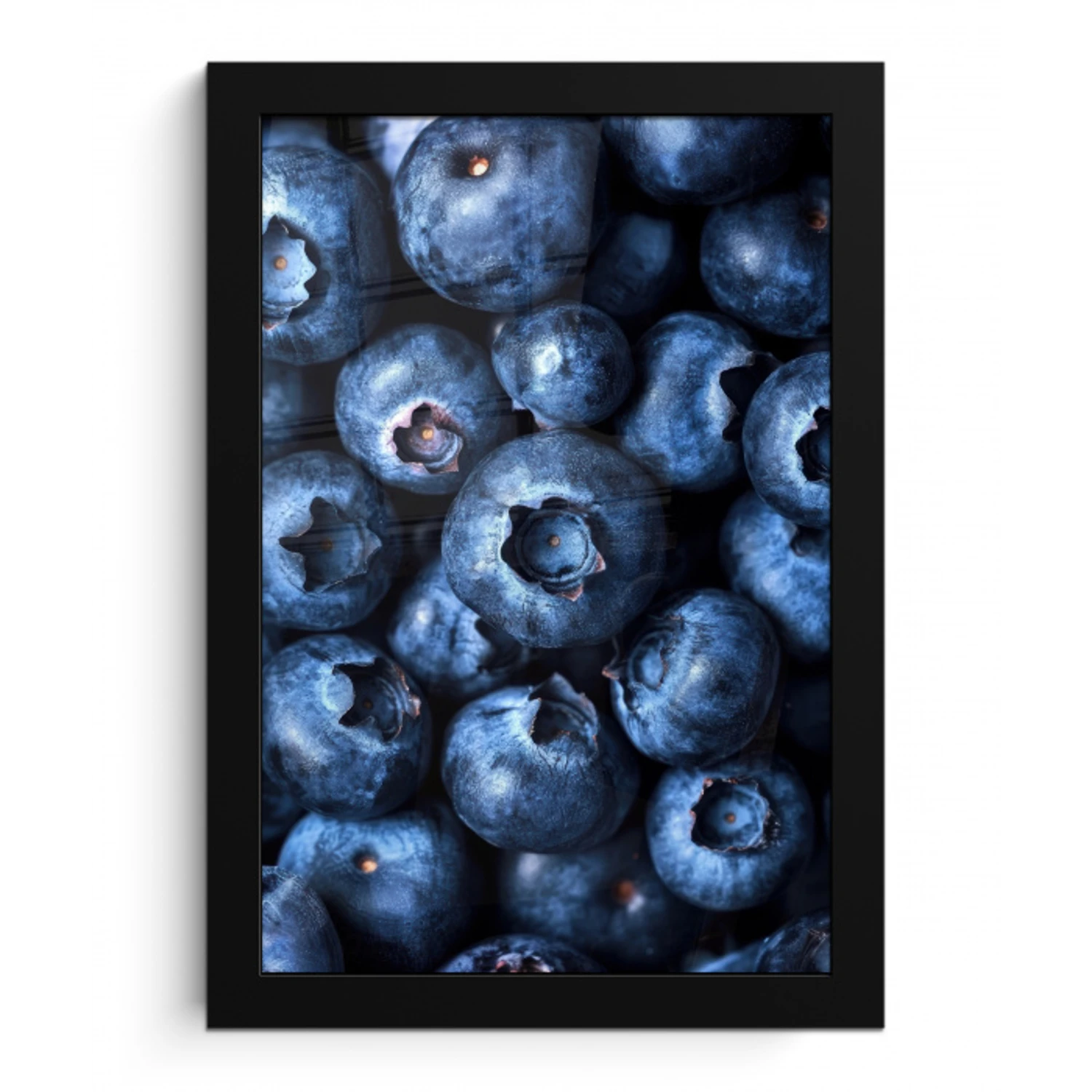 Bessen - Blauw - Fruit fotolijst zwart zonder passe partout klein -3d