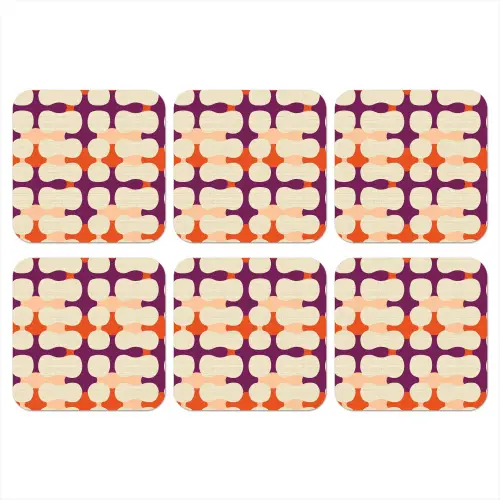 Modern - Patroon - Kleurrijk onderzetter kurk middel 366 -3d