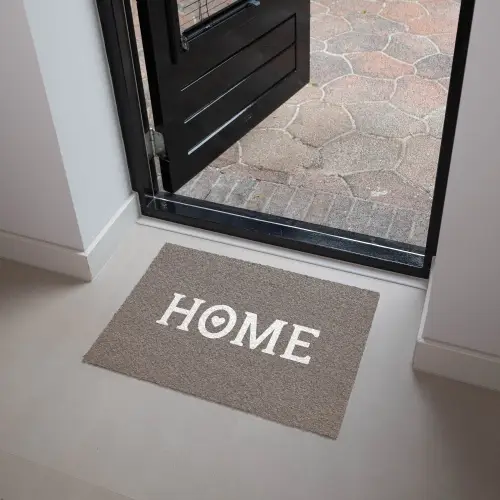 Home - Tekst - Taupe Deurmat klein -sfeer5