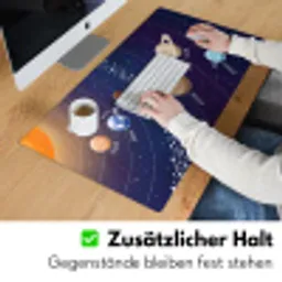 Planetenstelsel - Ruimte - Illustratie Muismat XXL klein -ysfeer3_duits