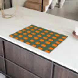 Pompoen - Patroon - Oranje Inductie beschermer vinyl 3mm klein 276 -sfeer8
