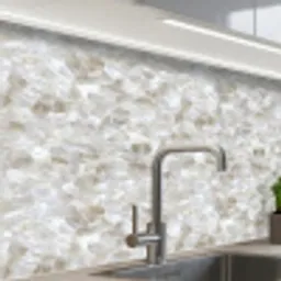Wit - Penseelstreken - Reliëfeffect keuken achterwand 2 middel 865 -zzzz3d_schuin
