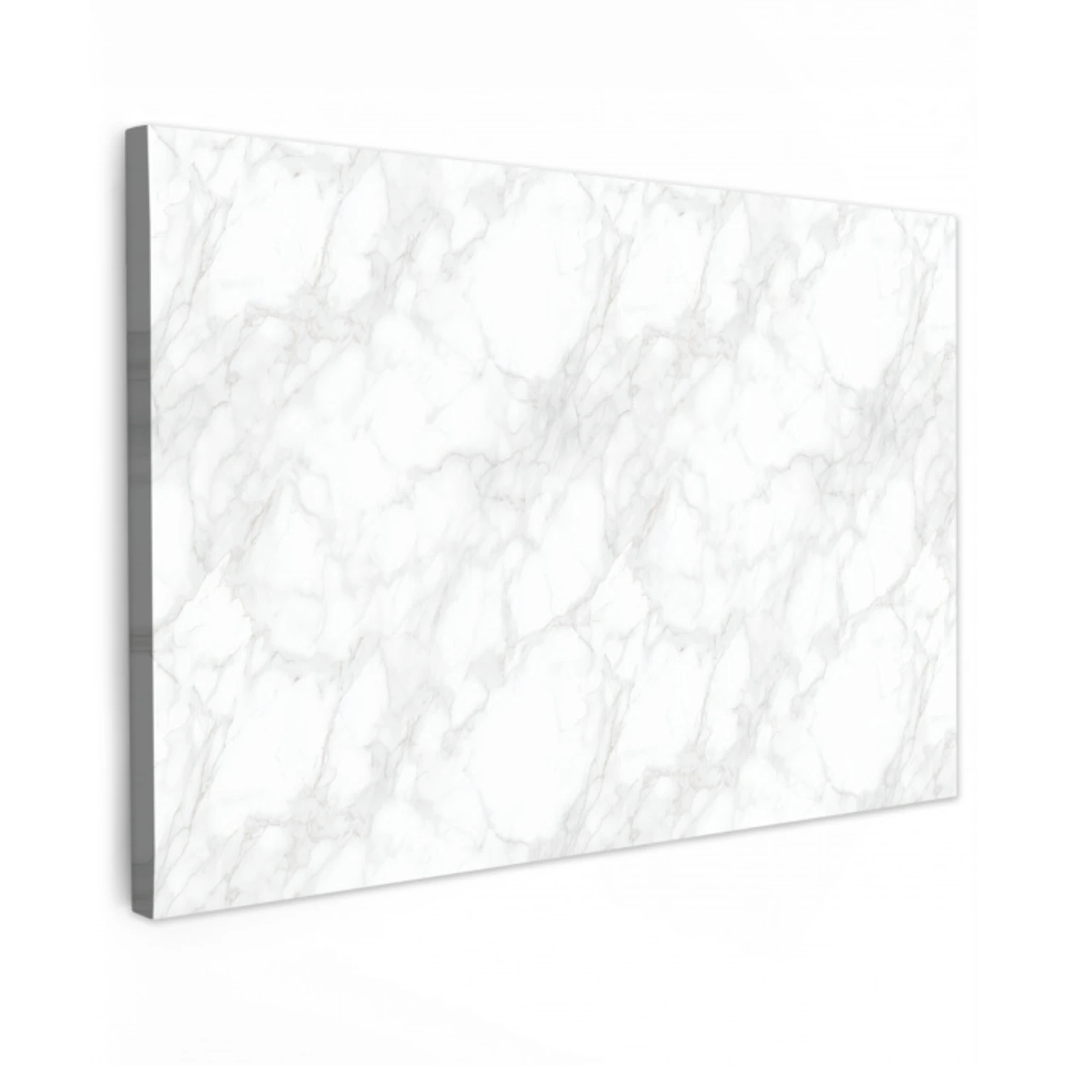 Minimalistisch - Wit - Grijze aders canvas 2cm klein 34 -z3d