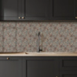 Donker - Bloemen - Sierlijk keuken achterwand 2 middel 871 -sfeer1