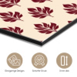 Botanisch - Patroon - Bordeaux aluminium wit klein 46 -closeup_DE