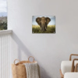 Olifant in de savanne tuinposter los doek klein -sfeer8