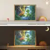 Schildpad - Dino - Jungle - Waterval Light Box met batterij (Wandlamp kind) middel -sfeer3_kind