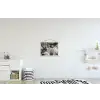 Marmer - Zwart - Goud - Grijs textielposter latten blank klein -kinderkamer