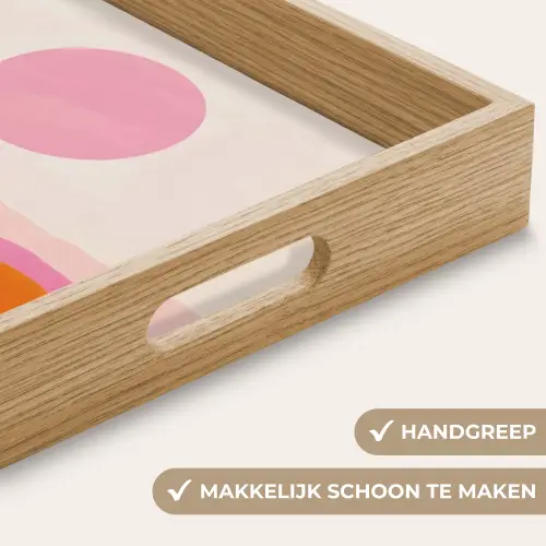 Heuvels - Oranje - Zon - Abstract Dienblad Rechthoek middel -USP_HandgreepNL