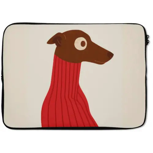 Silhouet - Hond - Trui - Rood laptophoes neopreen klein -zkaufland3dotto