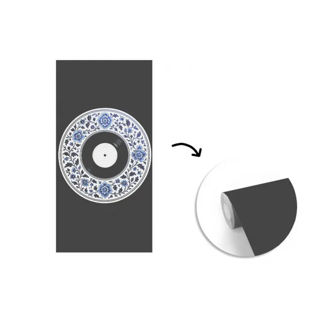 Vinyl - LP - Delfts Blauw - Muziek fotobehang vinyl groot -3d