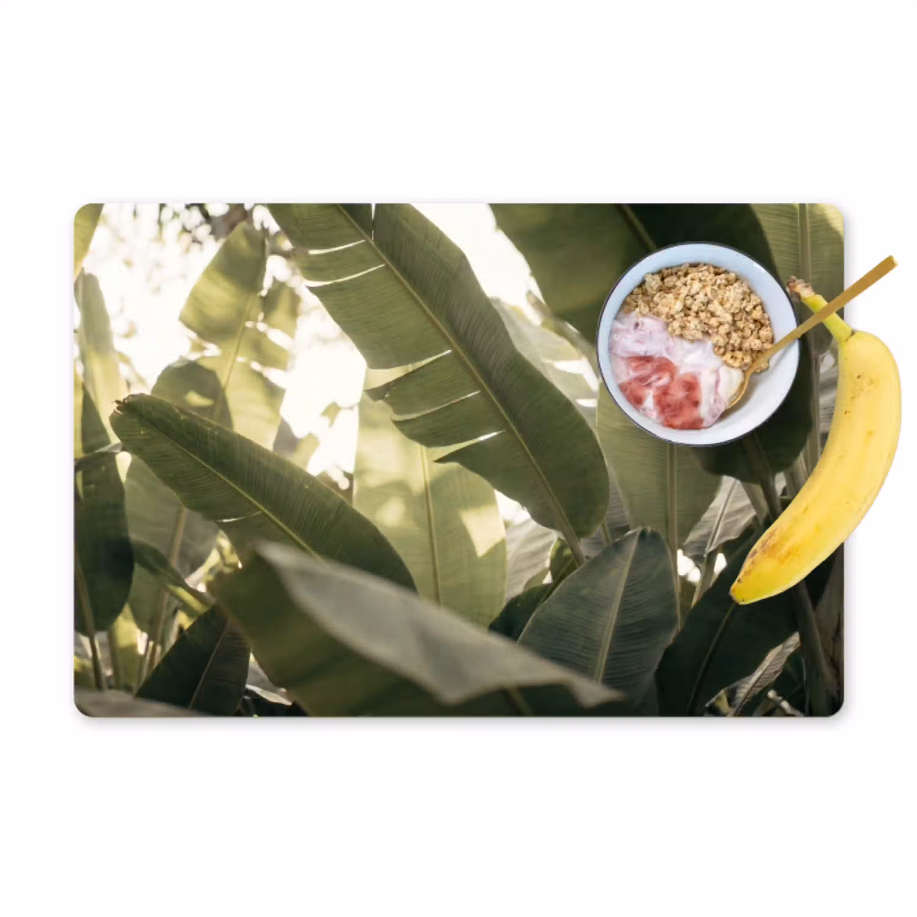Natuur - Bladeren - Groen - Tropisch - Detail Placemat vinyl groot -zzzproduct_Kitchenyeah-website