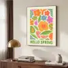 Illustratie - Bloemen - Quote - Kleurrijk Textielframe zwart klein -sfeer3