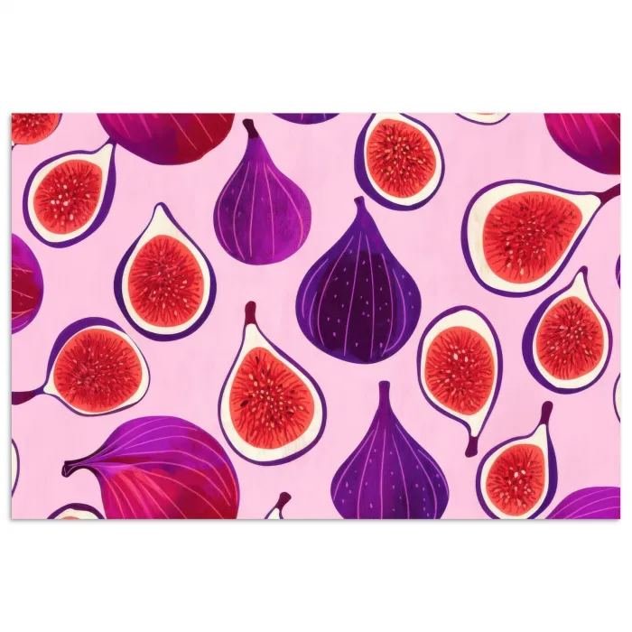 Vijgen - Roze - Paars poster papier klein -3d