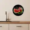 Watermeloen - Zwart - Water - Fruit - Meloen KitchenYeah - Keuken - Wandcirkel Forex klein -sfeer3