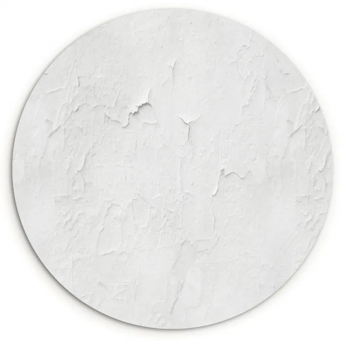 Pleisterlaag - Verf - Wit - Beschadigd Wandcirkel kunststof plaat 5mm dik klein 188 -3d