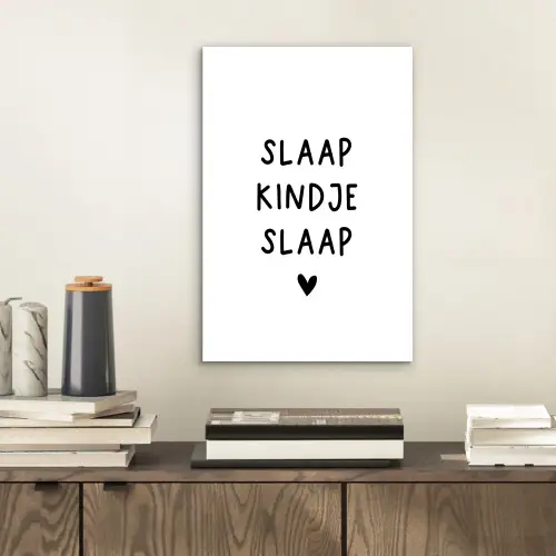 Slaap kindje slaap - Spreuken - Quotes aluminium wit klein -sfeer1