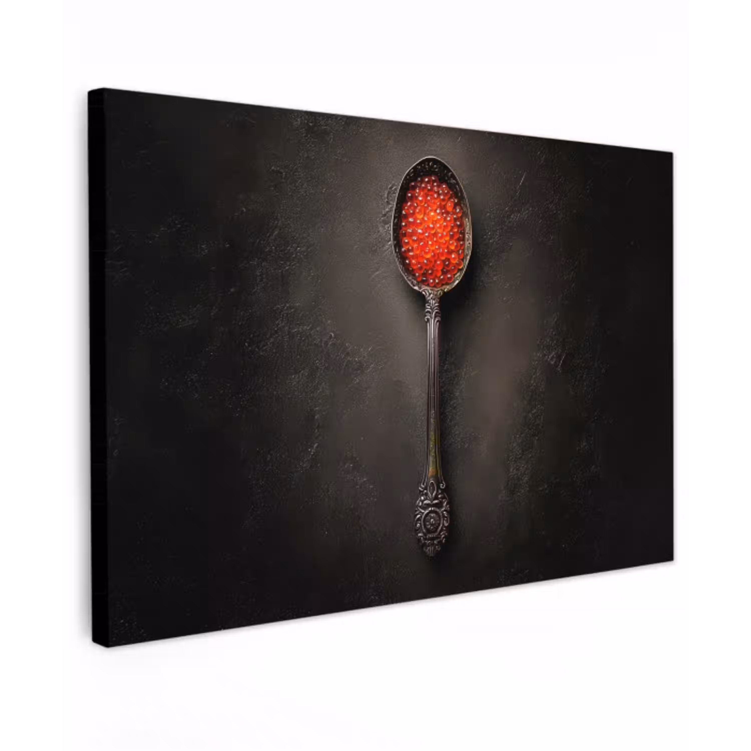 Zwart - Lepel - Caviar canvas 2cm klein -z3d