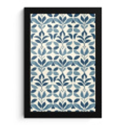 Flora - Modern - Blauw fotolijst zwart zonder passe partout klein 224 -3d