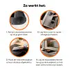 Maan - Geel - Roze - Zwart Inductie beschermer vinyl 3mm klein -zzzzzzz-td-werking