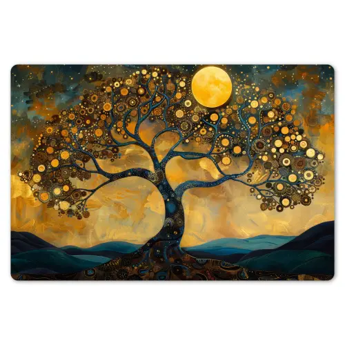 Boom - Industrieel - Abstract - Geel Placemat vinyl groot -zzsfeer1_Kitchenyeah-website