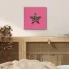 Ster - Luipaard - Print - Roze aluminium wit klein -sfeer3