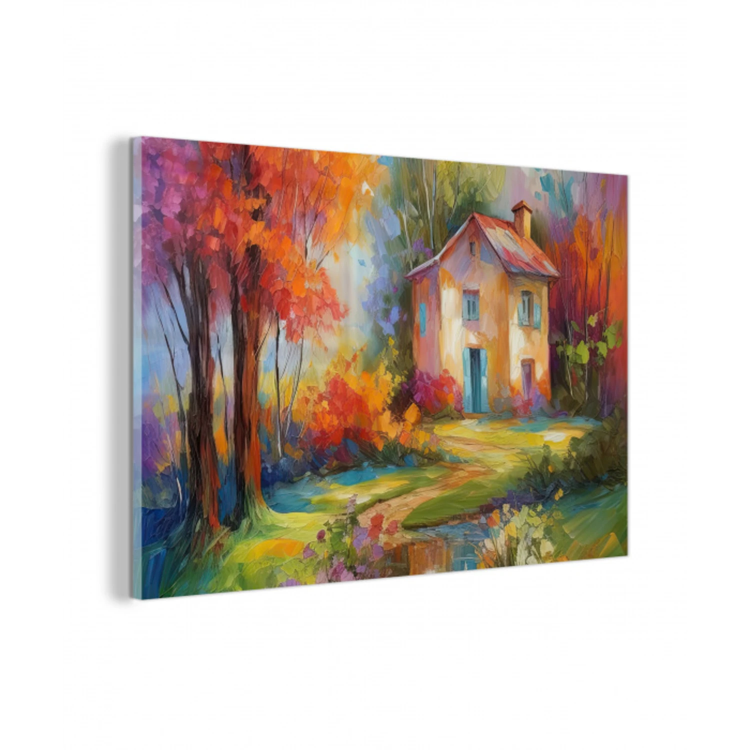 Landschap - Kleurrijk - Olieverf - Kunst plexiglas 5mm klein -z3d