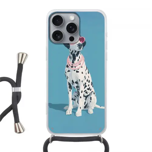 Dalmatiër - Zonnebril - Blauw Hoesje iPhone 16 Pro Max met koord klein -3d