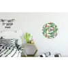 Inductie beschermer - Flamingo - Bladeren - Afdekplaat voor kookplaat - Tropisch Wandcirkel aluminium klein -kinderkamer