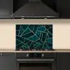 Stenen - Goud - Luxe - Patronen - Abstract keuken achterwand spatscherm klein -sfeer1