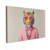 Tijger - Strik - Jasje - Roze canvas 2cm klein -z3d