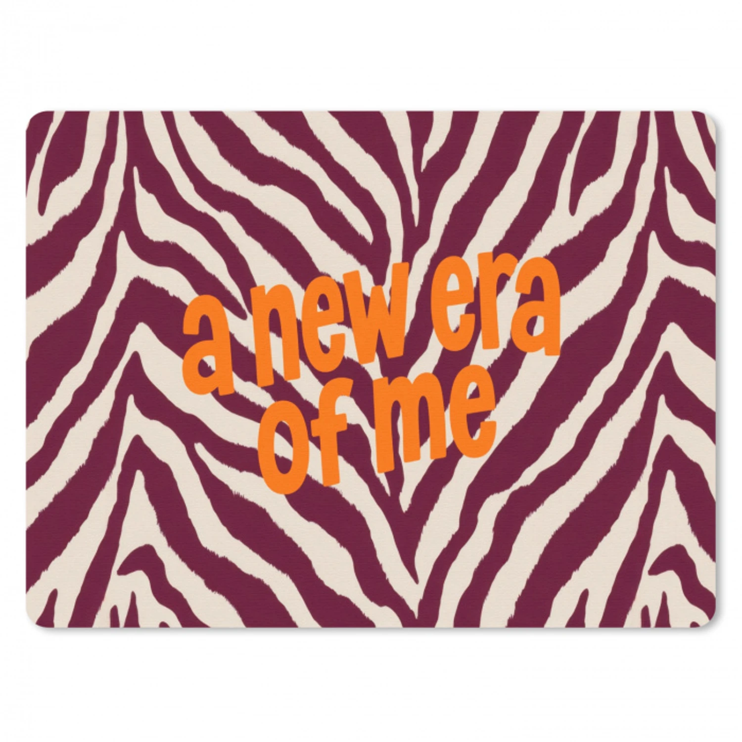New era - Bordeaux - Zebraprint muismat rubber klein -3d