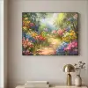 Natuur - Landschap - Bloemen - Kleurrijk Textielframe zwart klein -sfeer2