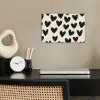 Hartjes - Zwart - Beige poster papier klein -sfeer1