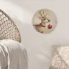 Kerst - Hert - Gewei - Kerstbal - Rendier Akoestische PET Vilt - Rond klein -sfeer4